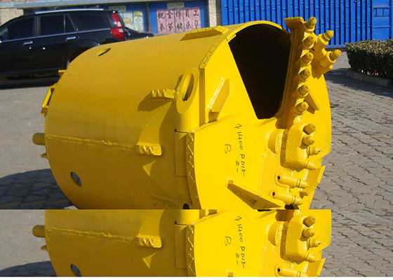 Double Open 870KG Height 1200mm Rock Drilling Bucket