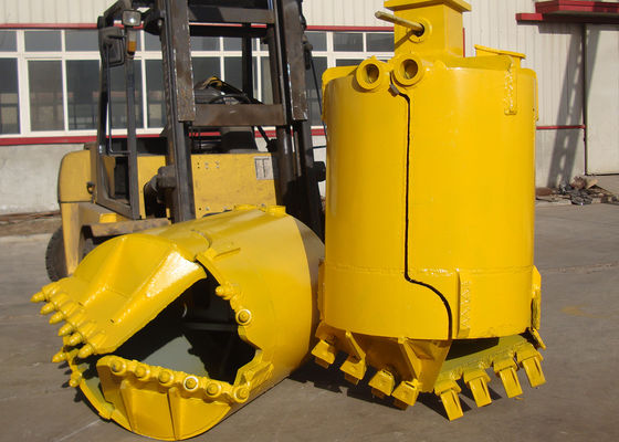 11pcs Teeth 16mm Thick Drilling Bucket For Rock Drilling