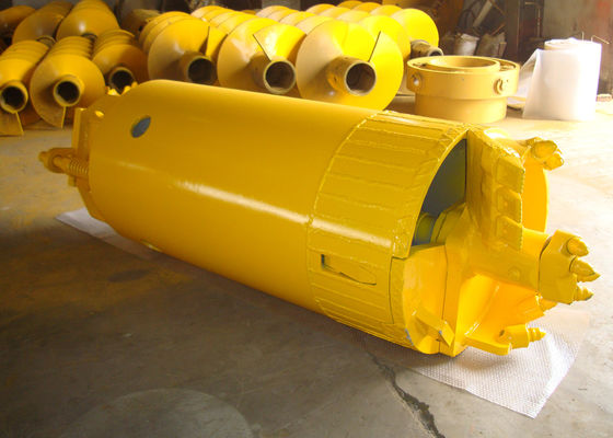 Yellow NM400 50mm Bottom Plate Drilling Bucket Auger