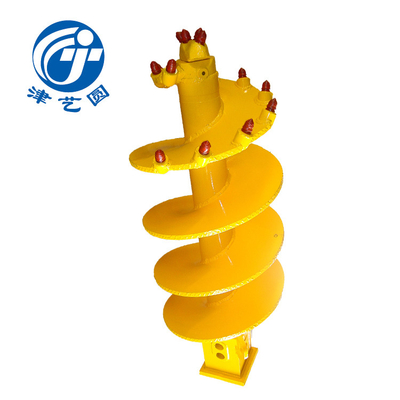Portable Earth 600mm Rock Drilling Auger With Tungsten Carbide Bullet Teeth