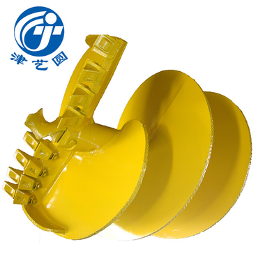 Pile Foundation 800mm Rock Drilling Auger Double Cut Soil Carbide Bullet Teeth